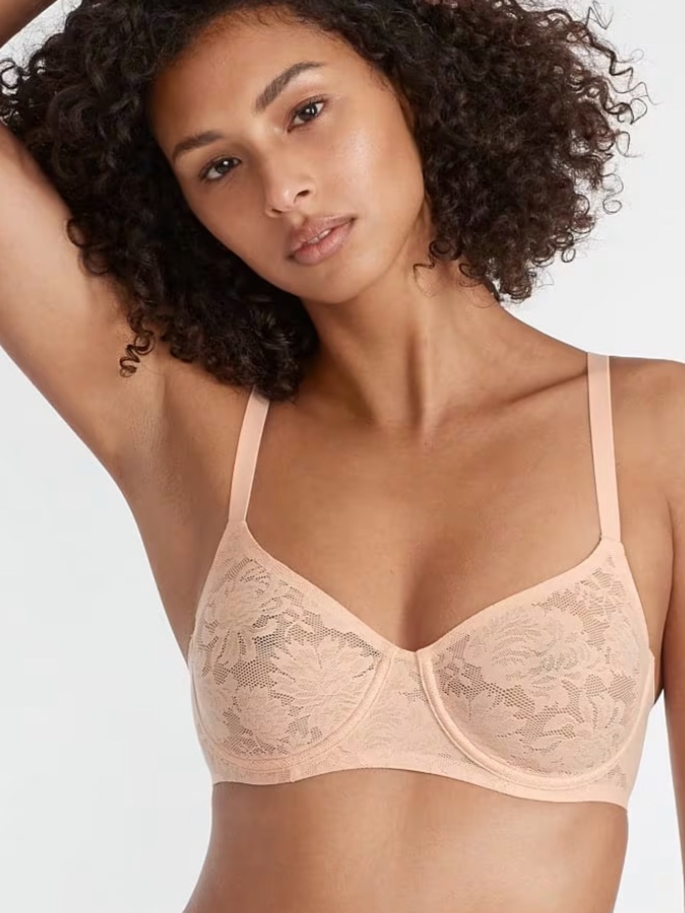 NWOT Natori Levitate Unlined Lace Bra - Color: Cameo Rose Size 30DD